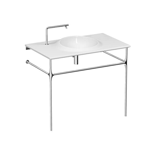 Istanbul White WB and Metal Pedestal Set Vitra 